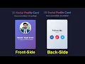 Create 3D Social Profile Card with HTML CSS Only No JavaScript