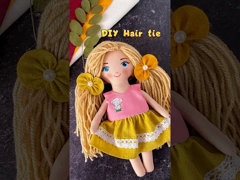 DIY Cute hair tie for dolls and girls