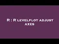 R R levelplot adjust axes