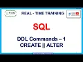 Class - 4 SQL DDL Commands Create Alter SQL and PLSQL real-time practical training