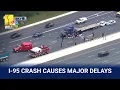 Breaking Crash shuts northbound I-95 lanes in Baltimore