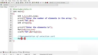 C Program to implement Selection Sort Coding Guide for Beginners