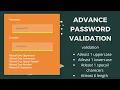 Password validation in Javascript Key Coding