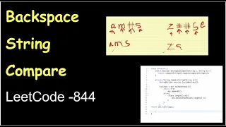 Backspace String Compare Leetcode 844 Day-1 No stacks