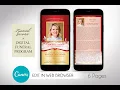 Digital Funeral Program Canva Template - Red Ribbon Brochure 6 Pages Size 1080 x 1920 Pixels