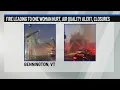 Crews battling hours-long fire in Bennington