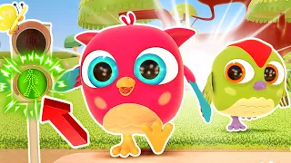 Hophop, a coruja, aprende a atravessar a rua! 🦉 Cante com Hophop, a coruja! Desenho animado infantil