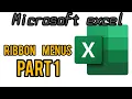 Microsoft excel part3 ribbon menus