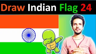 Draw Indian Flag Using Turtle ColorMode Python in Hindi Python Turtle Lec 24