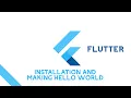 Flutter Tutorials Introduction and creating your first Hello World Application Dart