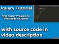 Class-1 Best Jquery Tutorial Jquery Tutorial for Beginners Jquery Full Course Jquery advanced