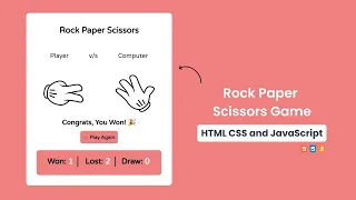 Build a Rock Paper Scissors Game in HTML CSS JavaScript Code With Harsh