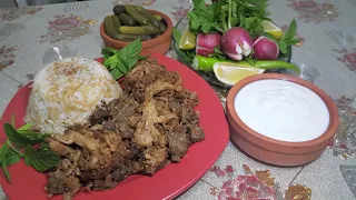 القرنبيط باللحمة المفرومة الزهرة باللحمة او منزلة الزهرة اكلة سورية على الطريقة الحلبية كتير طيبة 