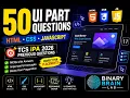 50 UI MCQs with Answers HTML CSS JavaScript TCS iPA 2026 Previous Questions 2026