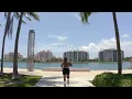 Miami Beach South Pointe Park Fitness July 2021 Aerial Stock Footage