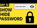 JavaScript Show and Hide Password DOM Toggle Input Type Switching