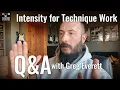 Intensity for Weightlifting Technique Work - Q A with Greg Everett