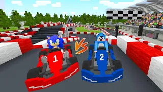 ماين كرافت لكن دخلت سباق سيارات ضد سونيك    دندنها