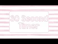 30 Second Timer - Simple Pink Striped Background