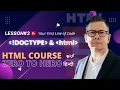 DOCTYPE HTML Tags - Your First Line of Code in HTML HTML Full Course in Lesson 3