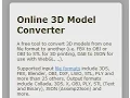 Online 3D Object Conversion Tool Walk Through