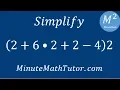 Simplify 2 6x2 2-4 x2