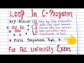 Loops in C Language With Handwritten Notes Code Hacker