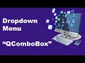 How to Create Dropdown Menu PyQT Desktop App Tutorial