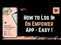 How to Login Empower App Sign In Empower