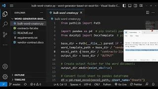 Python 3 Automation Script to Generate Bulk Word Docx Using Template From Excel Data Using Pandas