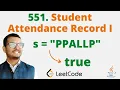 551 Student Attendance Record - Java LeetCode