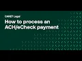 How to process an payment