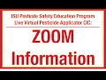 ISU PSEP Live Virtual CIC Zoom Information