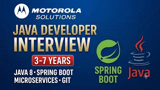 MOTOROLA Java Developer Mock Interview 3 7 Years Experience Java 8 SpringBoot Microservices