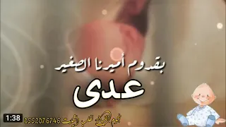 شيلة مولود باسم عدي فقط      جانا عدي والكون شعشع بالانوار دندنها