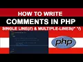 How to Write Comments in PHP PHP Comments Web Development for Beginners Easiest Way DCODE