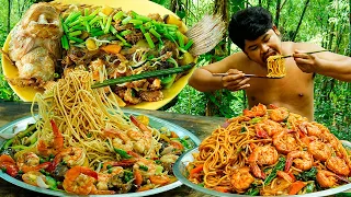 TOP 3 Type Deliciously Noodle Recipe In Wilderness Cooking | ARS Primitive Cooking