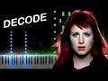 Paramore Decode Piano Tutorial