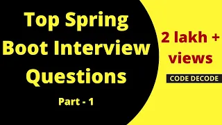 Spring Boot Interview Questions and Answer Most asked Tricky Interview Questions Code Decode