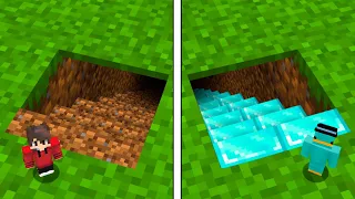 Mini ESCONDITE DEBAJO de TIERRA de NOOB vs PRO