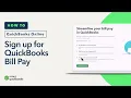 How to sign up for QuickBooks Bill Pay
