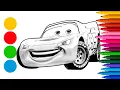 Coloring Lightning Mcqueen Black and White to Color Pixar Cars Coloring Pages