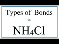NH4Cl Bond Types Ionic Covalent and Coordinate Covalent