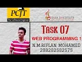 Task 07 Web Programming 01 Java Institute Riflan Mohamed