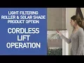How Do Cordless Blinds Work - Cordless Roller and Solar Shades Demo