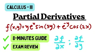 How to find Partial Derivatives in 8 Minutes Calculus III