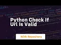 python check if url is valid