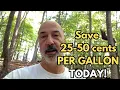 - Save up to 50 Cents a gallon for gas