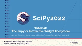 The Jupyter Interactive Widget Ecosystem - Bennani Craig Dafna Hunt-Isaak Meireles SciPy 2022