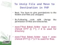 How to Unzip File and Move to PHP